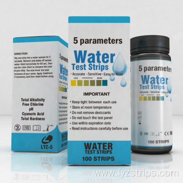 swimming pool water 5 in1 test strips kits